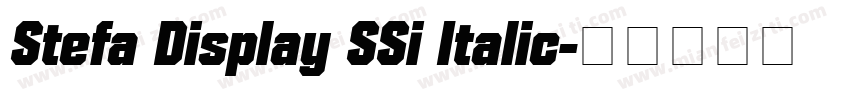 Stefa Display SSi Italic字体转换